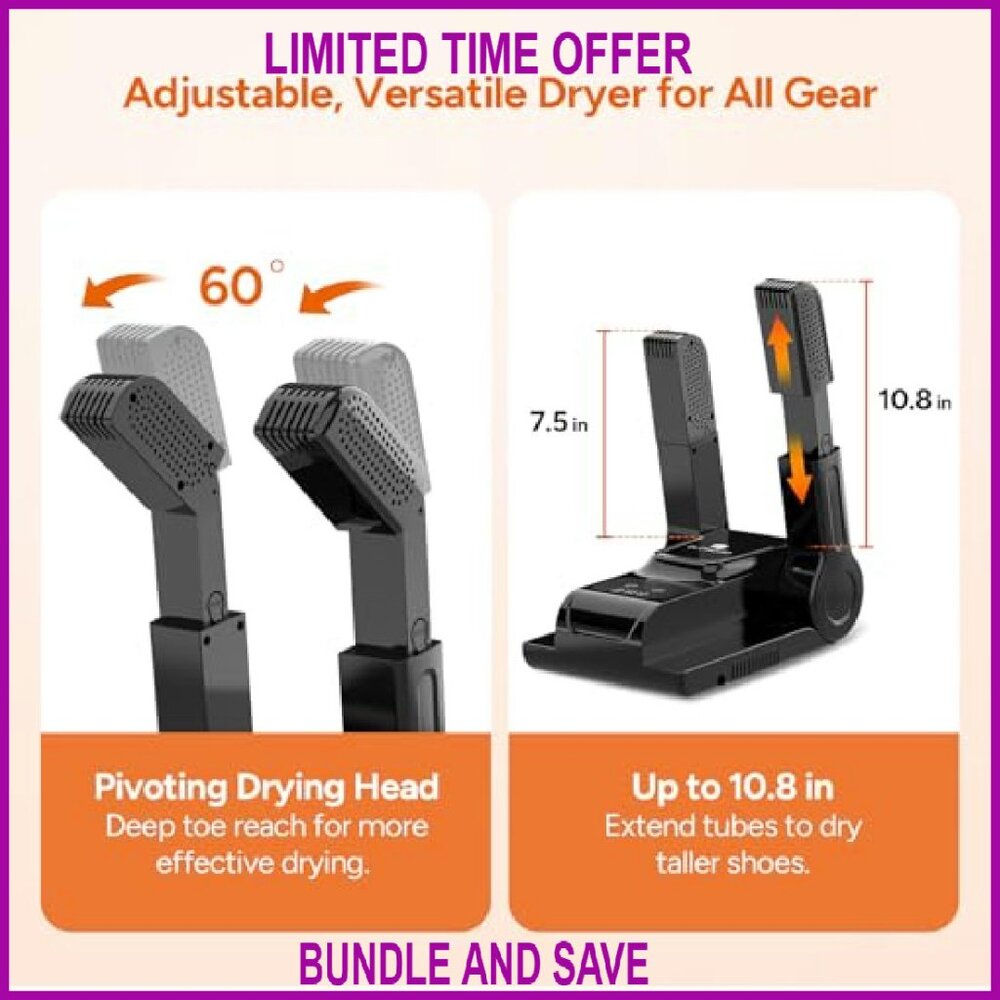 Portable Boot Dryer Warmer With Timer, Adjustable… - image 7